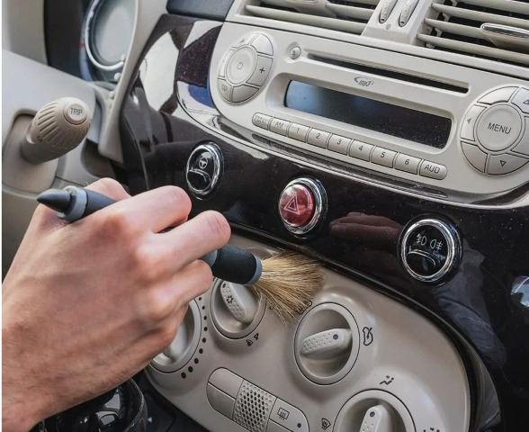 Cepillo redondo con ceras alargadas, Sisbrill, limpiador interior coche