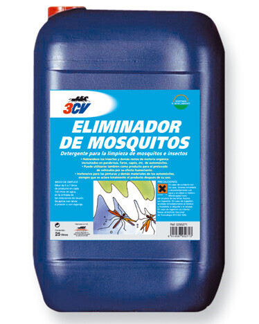 Detergente Limpia Mosquitos 3CV · Prelavado Vehículos · 25 litros