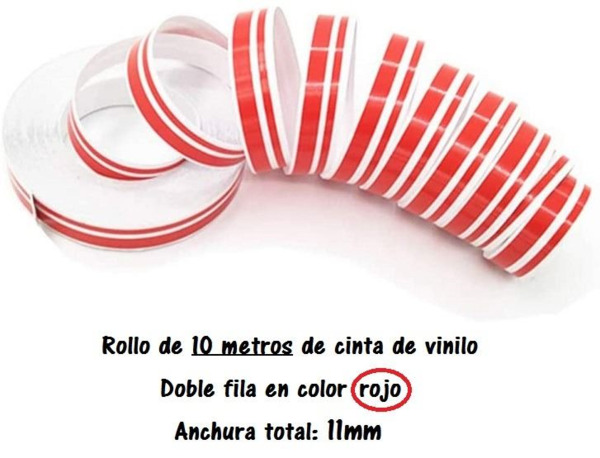 Cinta Vinilo Doble · Anchura 11mm · Rollo de 10 metros (1)