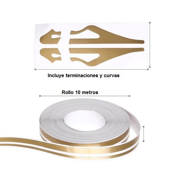 CV026 · Cinta Vinilo 9mm Color Oro· Rollo de 10 metros (3)
