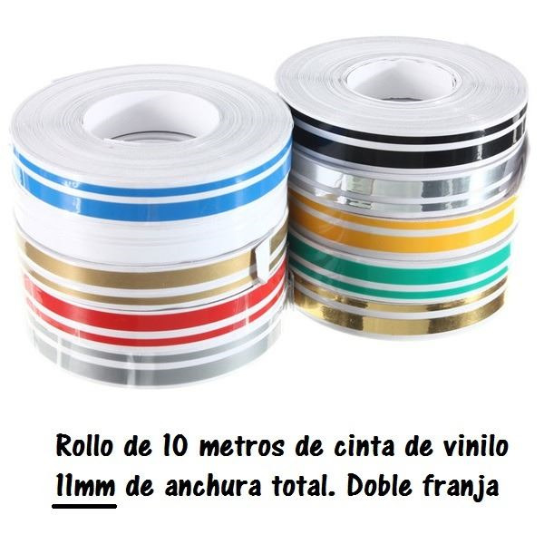 Cinta Vinilo Doble · Anchura 11mm · Rollo de 10 metros