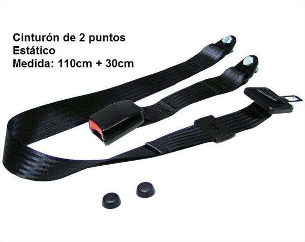 Cinturón Seguridad 2 puntos. Estático. 110cm+30cm