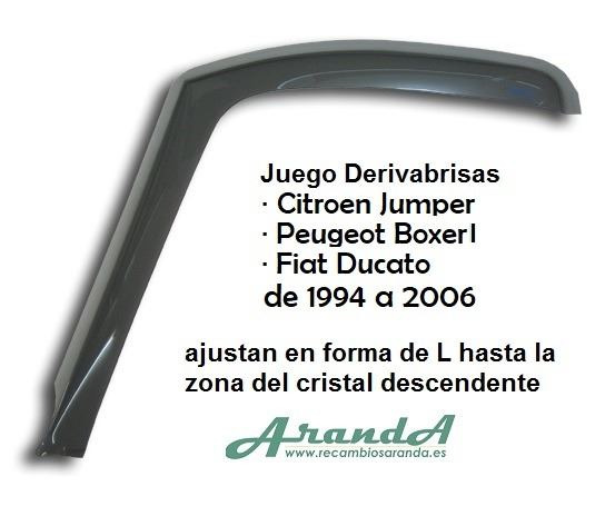 Citroen Jumper/Peugeot Boxer/Fiat Ducato 1994>2006 · Deflectores de Aire · Juego Delantero (2)