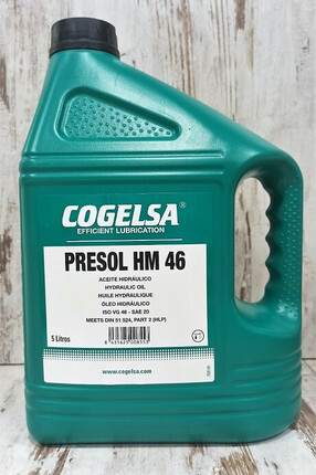 Cogelsa Presol HM46 Aceite Hidráulico · SAE 20W · 5 Litros