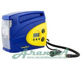 Compresor Digital Aire 100 PSI 12V LED 2,4Bar + Adaptadores