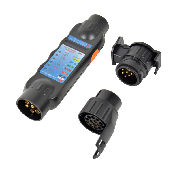 Tester - Comprobador de Enchufes · Remolque / Coche / Caravana · 7PINS - 12V