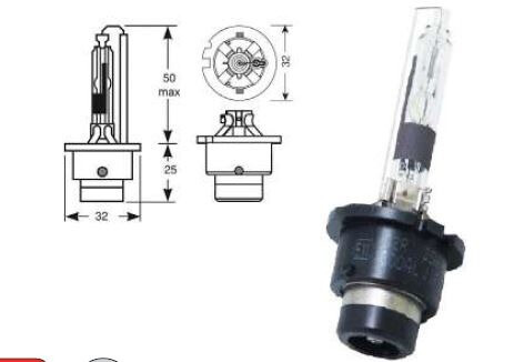 D2R Lámpara faro principal Xenon ·6000k (1)