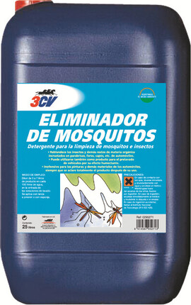 Detergente Limpia Mosquitos 3CV · Prelavado Vehículos · 25 Litros ·