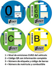 Etiqueta Medioambiental V-25 · Distintivo DGT · 100% homologada