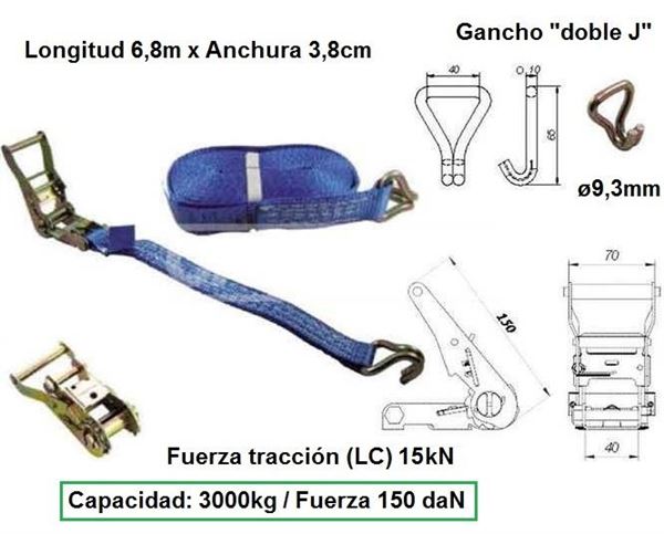 Eslingas para carga de Camión e Industrial. Varias Fuerzas y Capacidades (1)