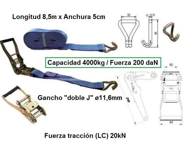 Eslingas para carga de Camión e Industrial. Varias Fuerzas y Capacidades (1)