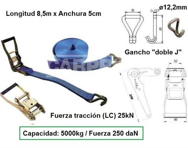 Eslingas para carga de Camión e Industrial. Varias Fuerzas y Capacidades (1)