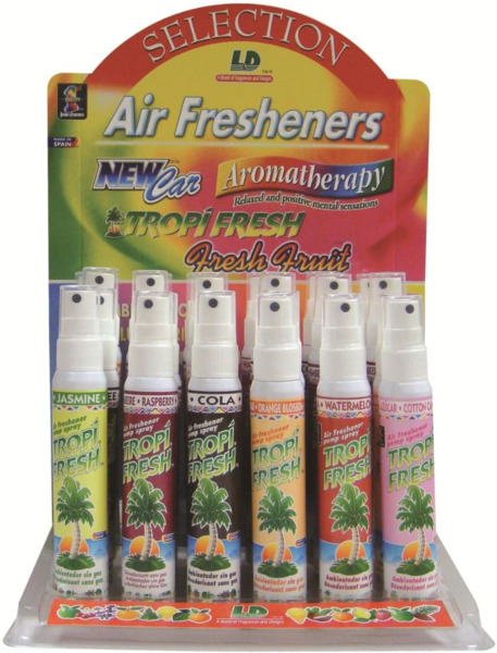 Expositor Lote 24 Ambientadores Spray 60ml Aromas Surtidos
