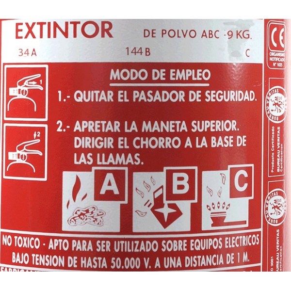 Extintor Homologado ABC Polvo + Soporte (1)