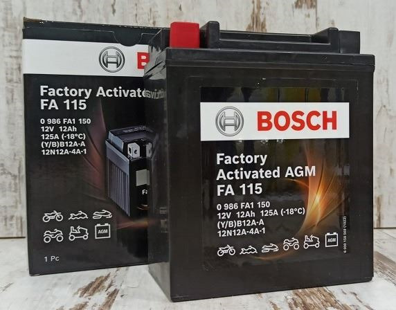 FA115 Bosch Batería AGM Moto 12Ah 125A YB12A-A · Antigua M4F30 (1)