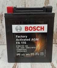 FA115 Bosch Batería AGM Moto 12Ah 125A YB12A-A · Antigua M4F30