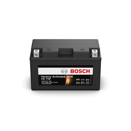 FA119 Bosch Batería AGM Moto 6'5Ah 90A · YT7B-4