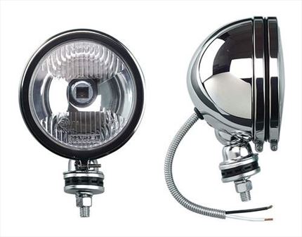 Faro Auxiliar Redondo en Acero Cromado 12V 130W
