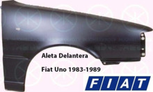 Fiat Uno 1983-1989 Aleta Delantera. Fiat Uno 1ª fase