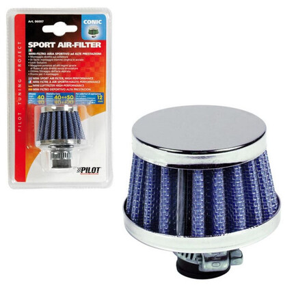 Filtro Aire Cónico · 60x40mm · Conexión 12mm