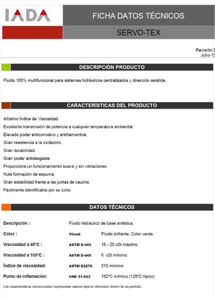 Fluido Hidráulico Verde Servo-Tex Sintético Iada (1)