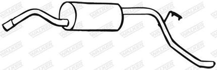 Ford Escort/Orion 1.8 Diésel 1990> · Silencioso Posterior