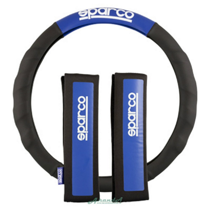 Funda Volante+Almohadilla Sparco Azul