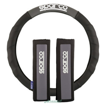 Funda Volante+Almohadilla Sparco Gris