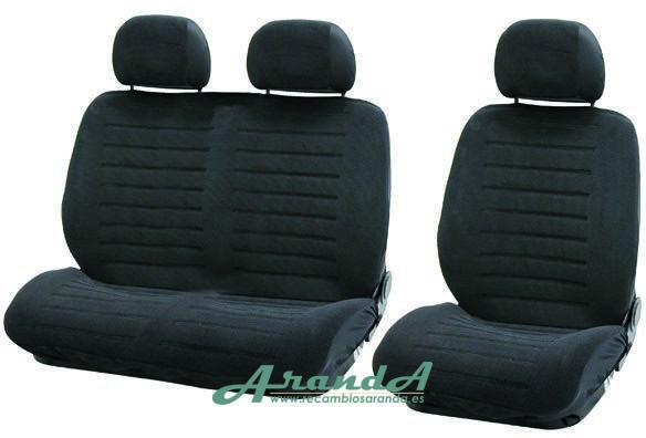 Fundas de Asiento. Especial Furgones 3 Plazas (1+2) Color negro (1)