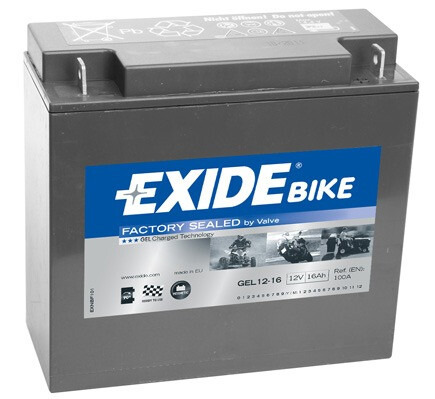 GEL12-16 Tudor Exide 12V 16Ah 100A · Batería para Moto