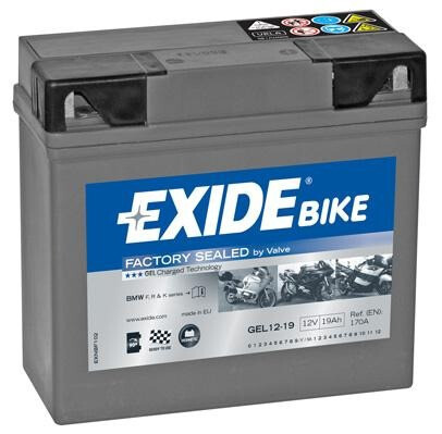 GEL12-19 Tudor Exide 12V 19Ah 170A · Batería para Moto