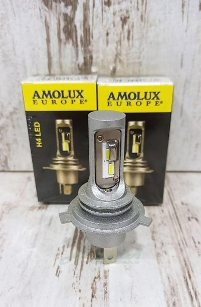 H4 LED 6000K Amolux · 13W 12V · E13 R37 · Máxima Visibilidad (1)