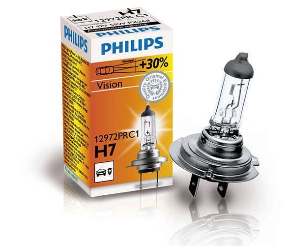 Oferta 14 bombilla Philips h7 Vision Plus 30 12v 55w
