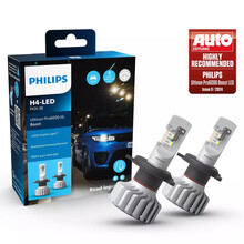 H4 Philips Ultinon PRO 6000 Boost · Luz LED