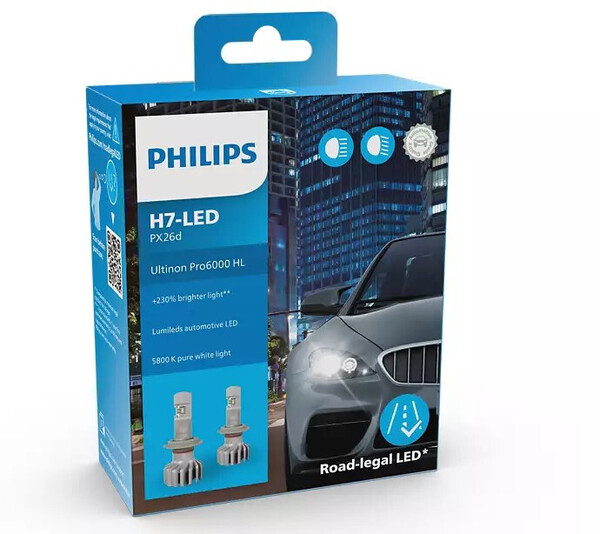 H7 Philips Ultinon PRO 6000 · Luz LED