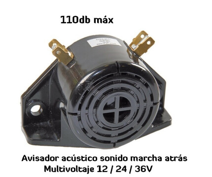 Indicador Acústico "Marcha Atrás" · Multivoltaje 12/24/36V