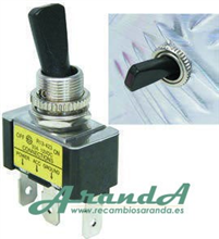 Interruptor Negro Palanca On/Off 12V 20A