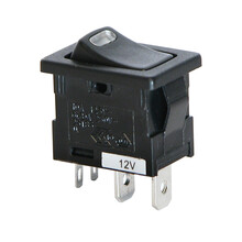 Interruptor Negro Basculante ON/OFF 12V 10A