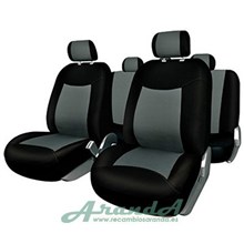 Juego 11 Fundas Asiento Módena Gris/Negro