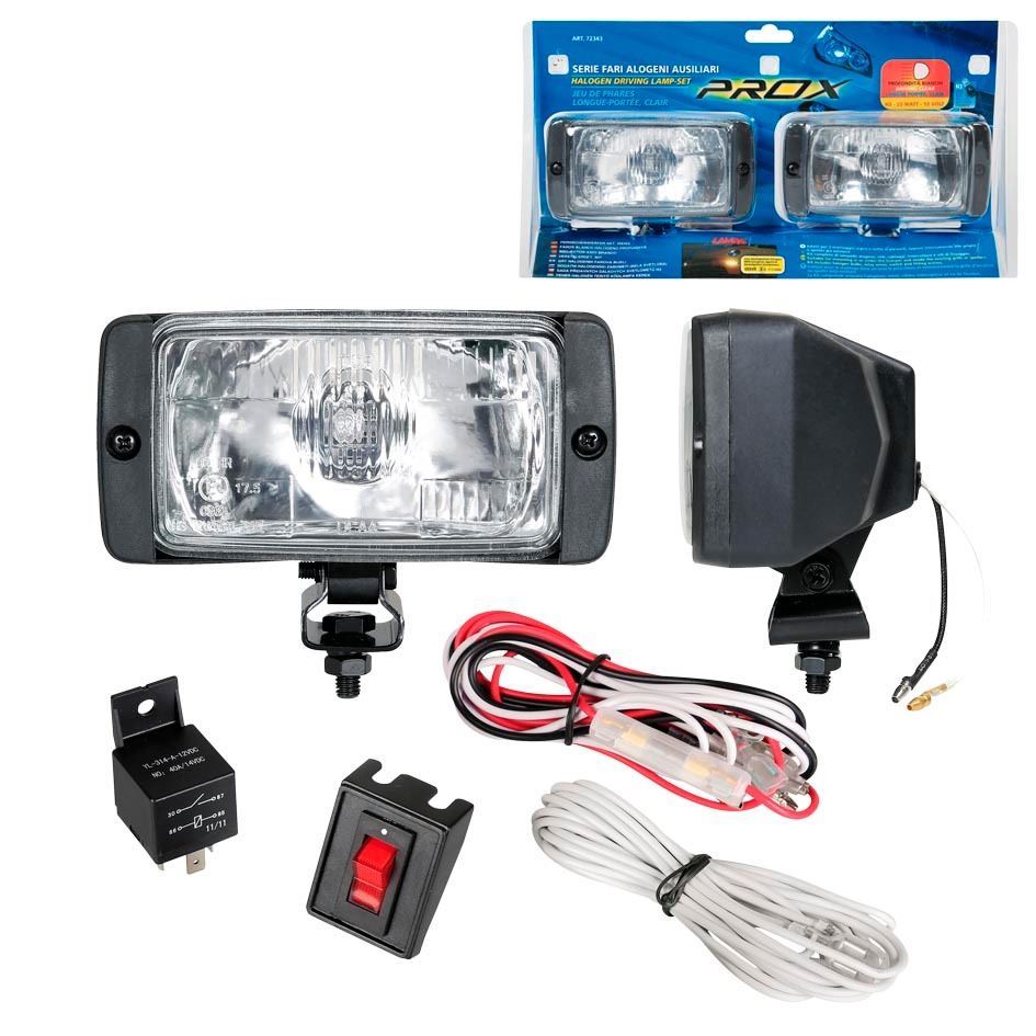 2 Faros Auxiliares Halógenos + Kit