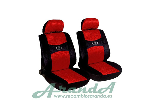 Juego 2 Fundas Delanteras Mecano Rojo