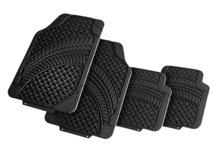 Juego Alfombrillas Coche Goma Negra "Tyre" Recortables