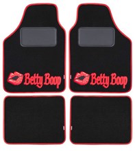 Juego 4 Alfombras Moqueta Betty Boop Negra
