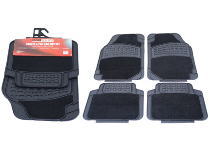Juego Alfombrillas para Coche. Moqueta+Goma