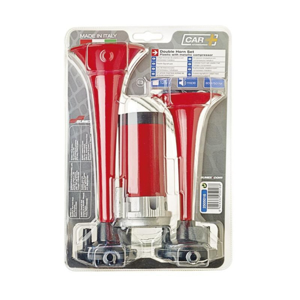 Juego bocinas con compresor metal · Universales 12V/15amps (3)