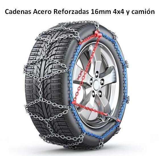 Juego Cadenas Nieve 4x4 y Todocaminos. Reforzadas 16mm