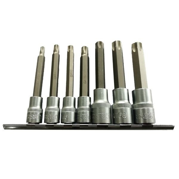 Juego de 7 puntas Torx de 3/8" y 1/2"