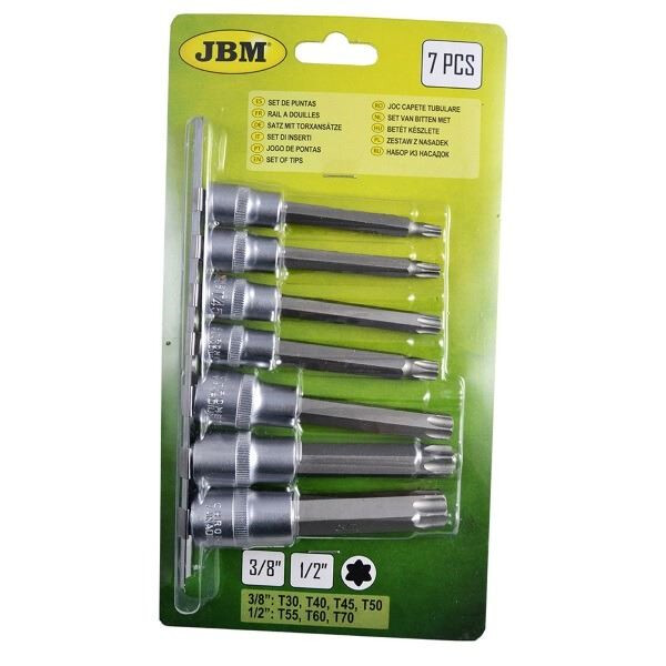 Juego de 7 puntas Torx de 3/8" y 1/2" (1)