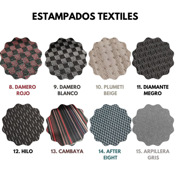 Juego de Fundas de Asiento Textil (Fabricadas a Medida) (2)