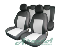 Juego Fundas Asiento Soft GP Negro-Gris